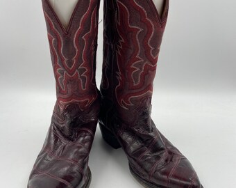Wine Leather Boots - Etsy