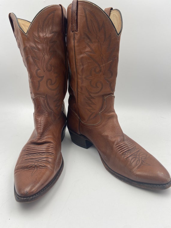 Brown Cowboy Boots 13 D - image 1