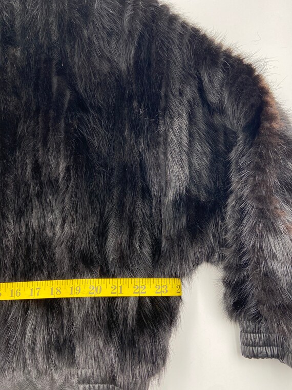 Dark brown womens coat from real mink fur casual … - image 8