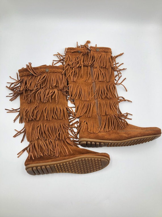 Western boots , soft suede flat women's brown boot