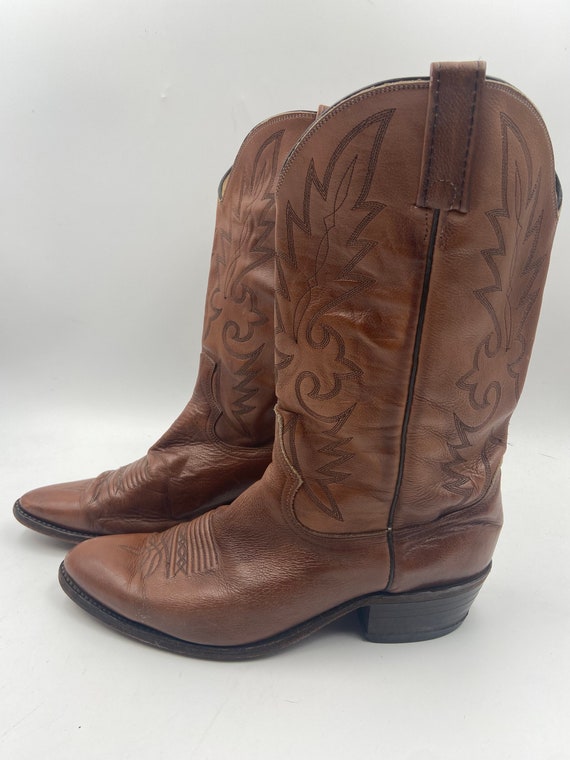 Brown Cowboy Boots 13 D - image 3