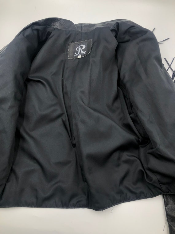 Black women's jacket from real python leather wit… - image 7