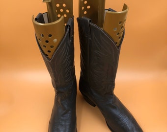 Dark brown cowboy boots , vintage boots man size 10 D