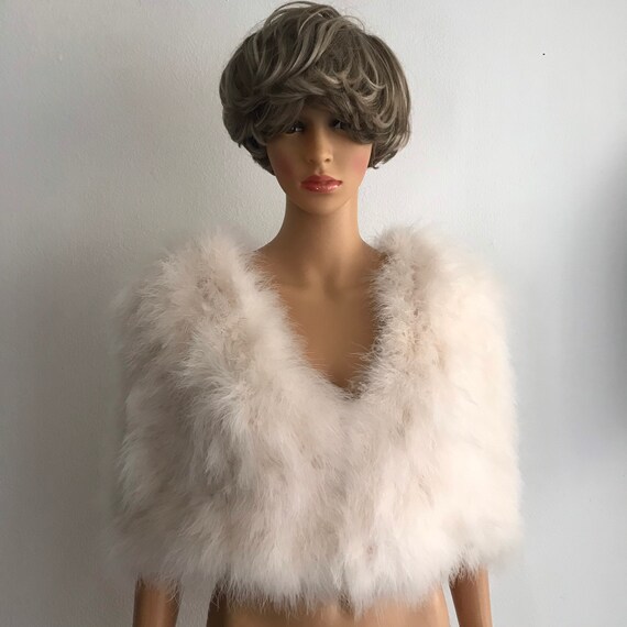 White women's poncho eager fur festive look poncho