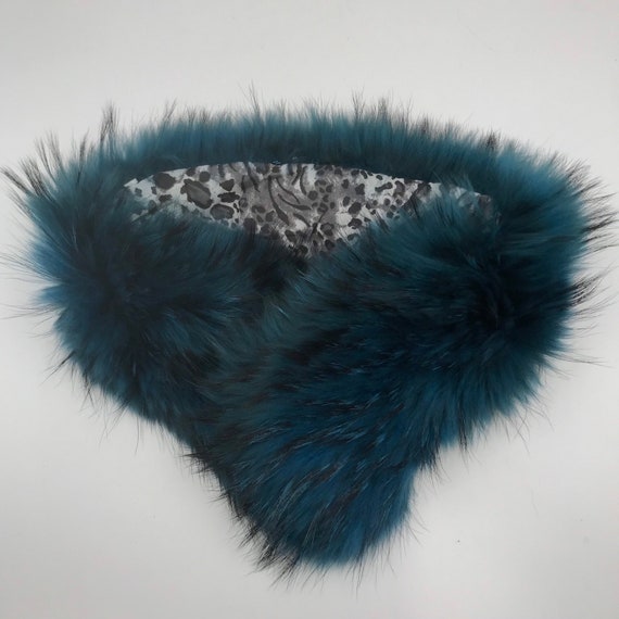 Turquoise Women's Collar real polar fox fur festi… - image 2