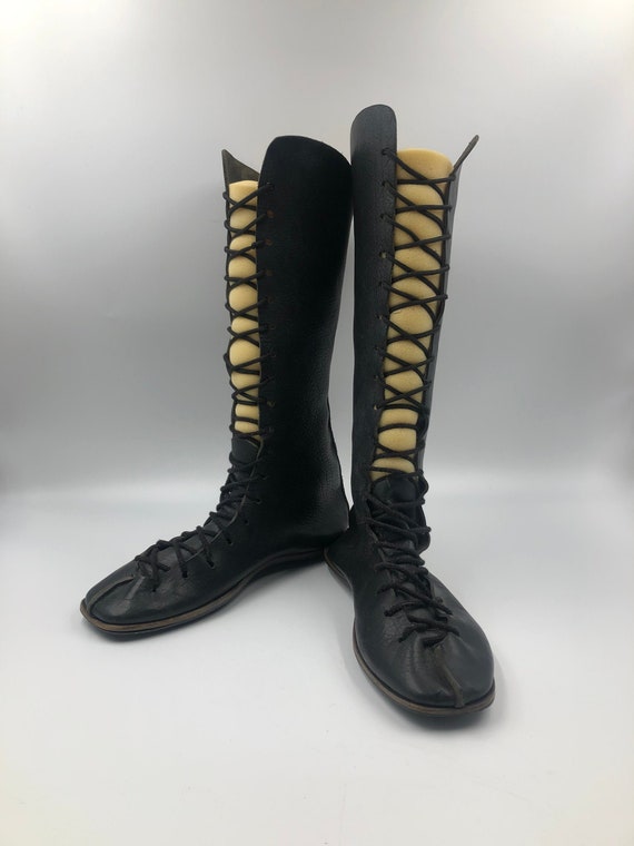 Black boots men's boots real leather vintage style