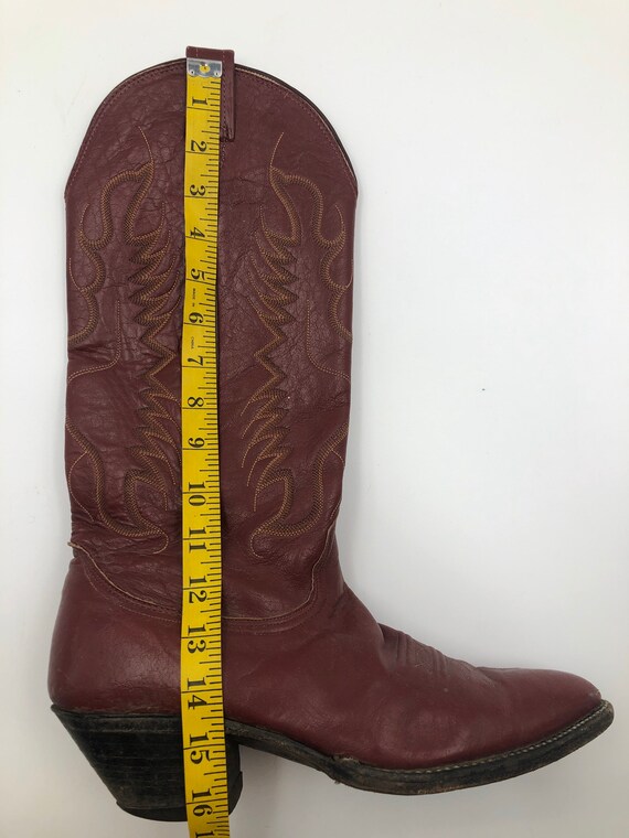 Red men's boots from real leather vintage embroid… - image 8