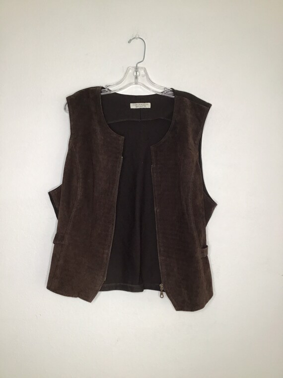 Brown suede jacket women size M - image 4