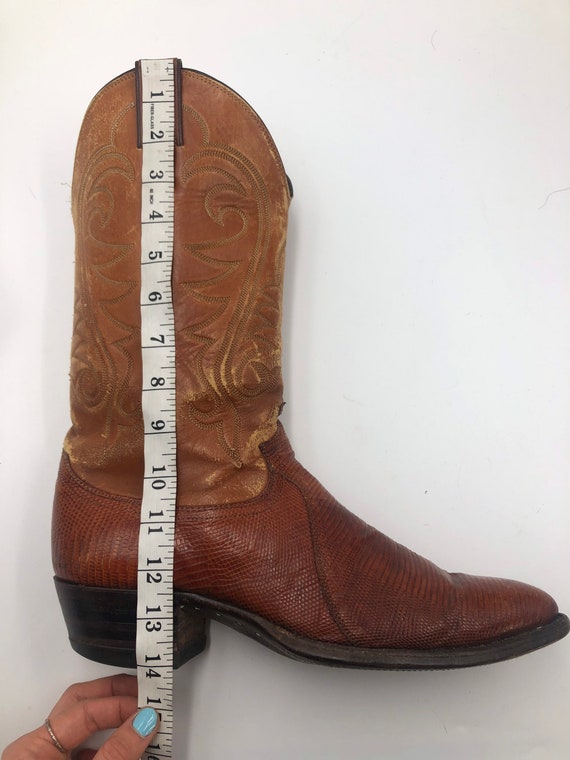 Orange boots, men's boots, real leather, vintage,… - image 8