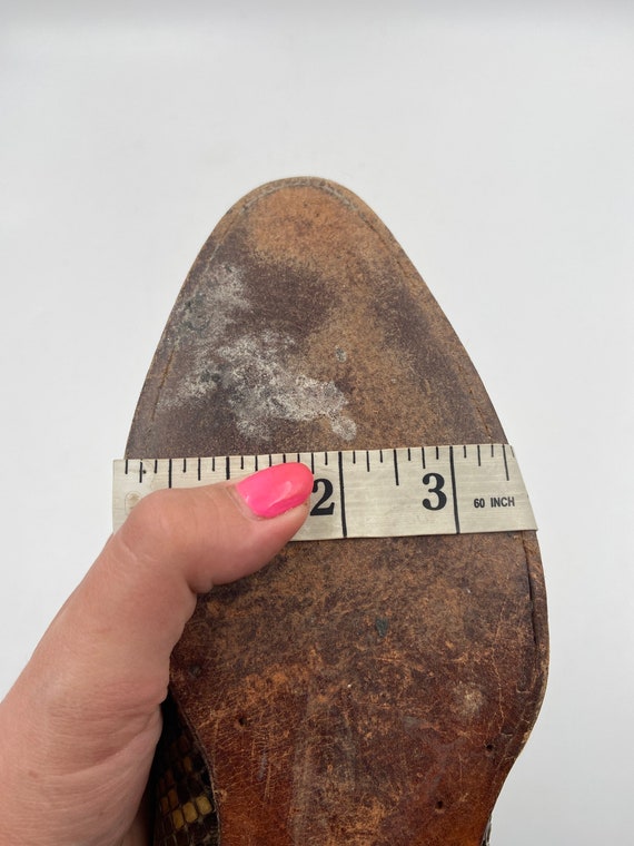 Beige and black men's boots from real python leat… - image 9