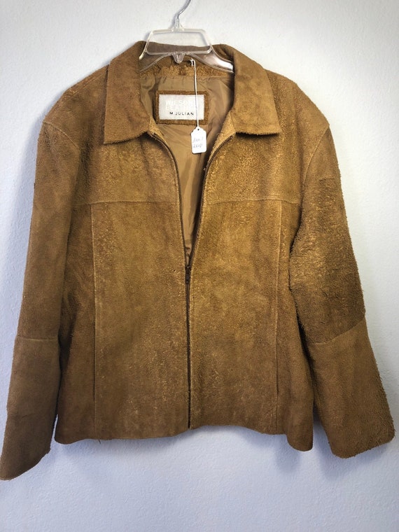 Vintage Jacket Brown Leather  Sporty style Authen… - image 1