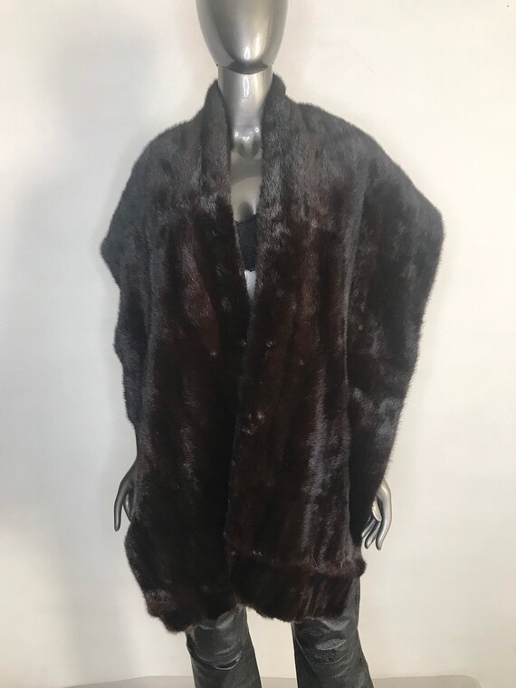 Black women's bolero from real mink fur festive lo