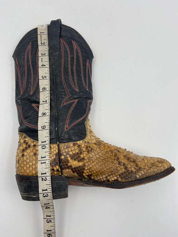 Beige and black men's boots from real python leat… - image 7
