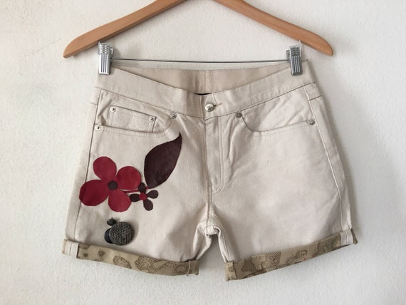 Real leather shorts short shorts made from leather