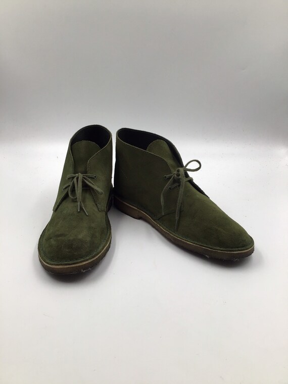 Green suede men’s slippers 10
