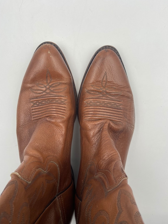 Brown Cowboy Boots 13 D - image 5