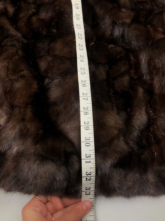 Mink Fur Coat Dark Brown Womens with a big beauti… - image 10