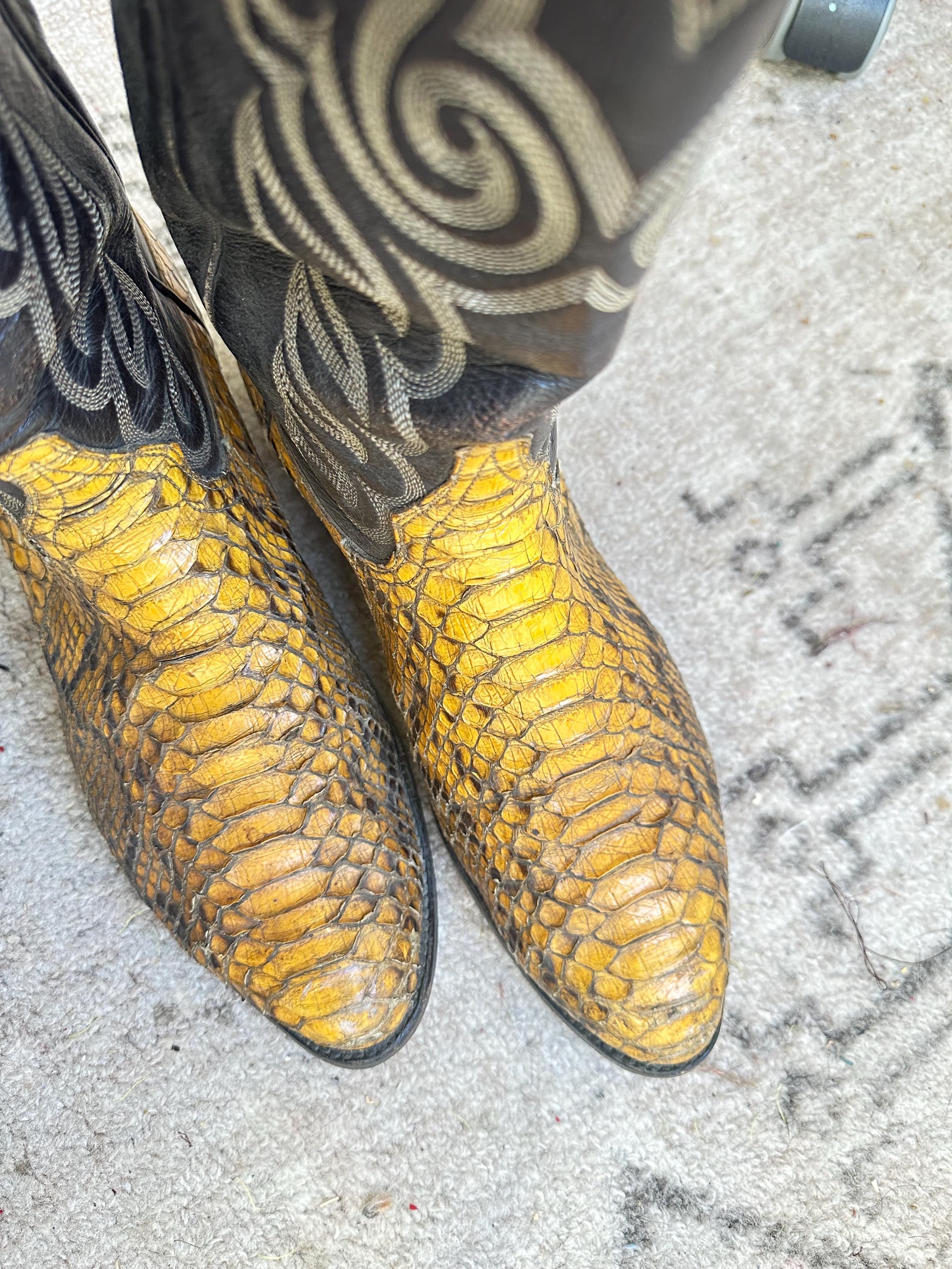 Lucchese python boots best sale