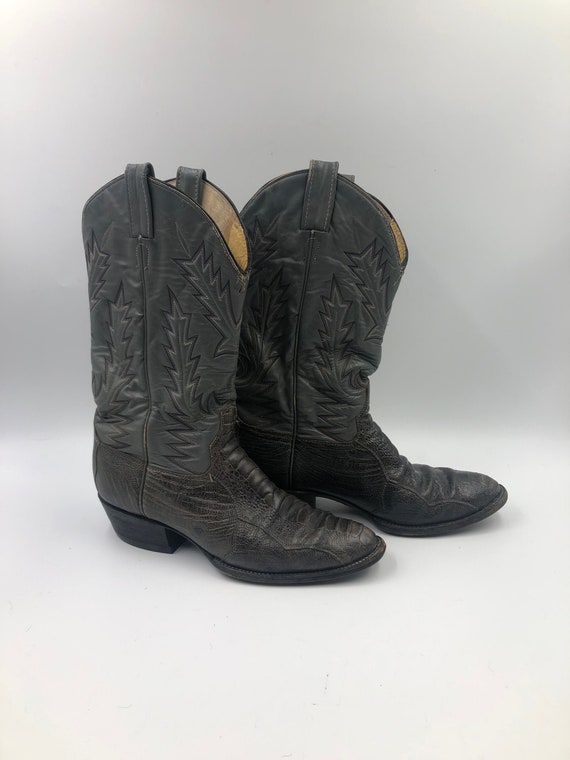 Gray Men's Boots real ostrich leather vintage boo… - image 3