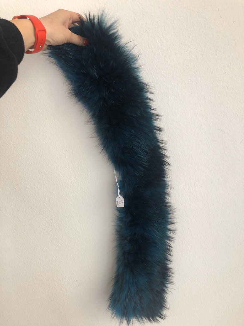 Turquoise Women/'s Collar real polar fox fur festive look cinema style collar vintage collar theatre collar retro collar for party one size.