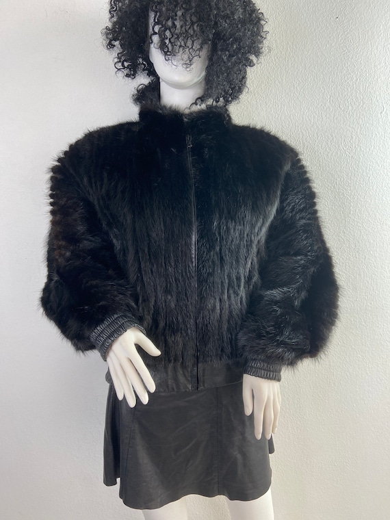Dark brown womens coat from real mink fur casual … - image 1