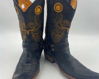 ヴィンテージ ソノラ ブラックレザー ローパーブーツ - メンズ