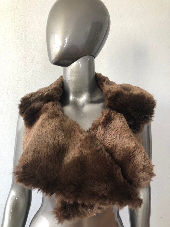 Brown women's collar real sheepskin fur festive lo