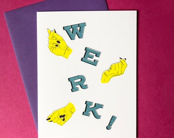 W-E-R-K! Congraulations Card