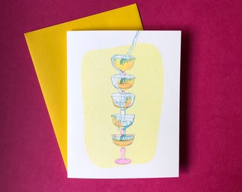 Champagne Tower Congratulations Card