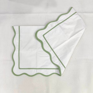 400 thread count witte katoenen perkal geschulpte paspelkussensloop/kussensloop met geschulpte bies