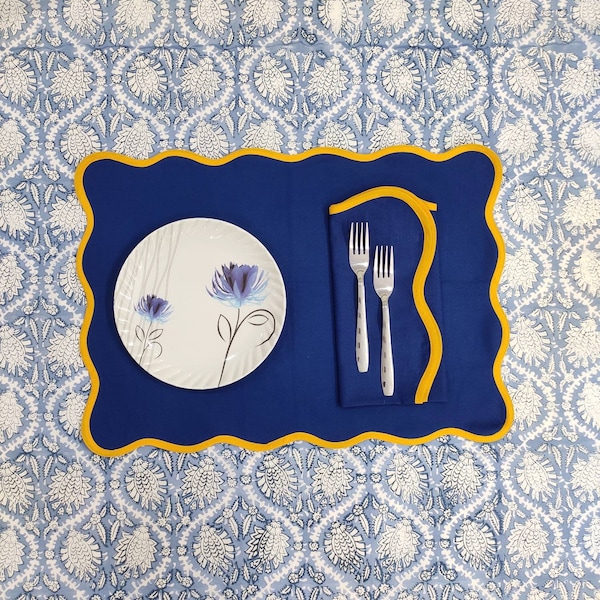 Royal Blue Placemats Etsy