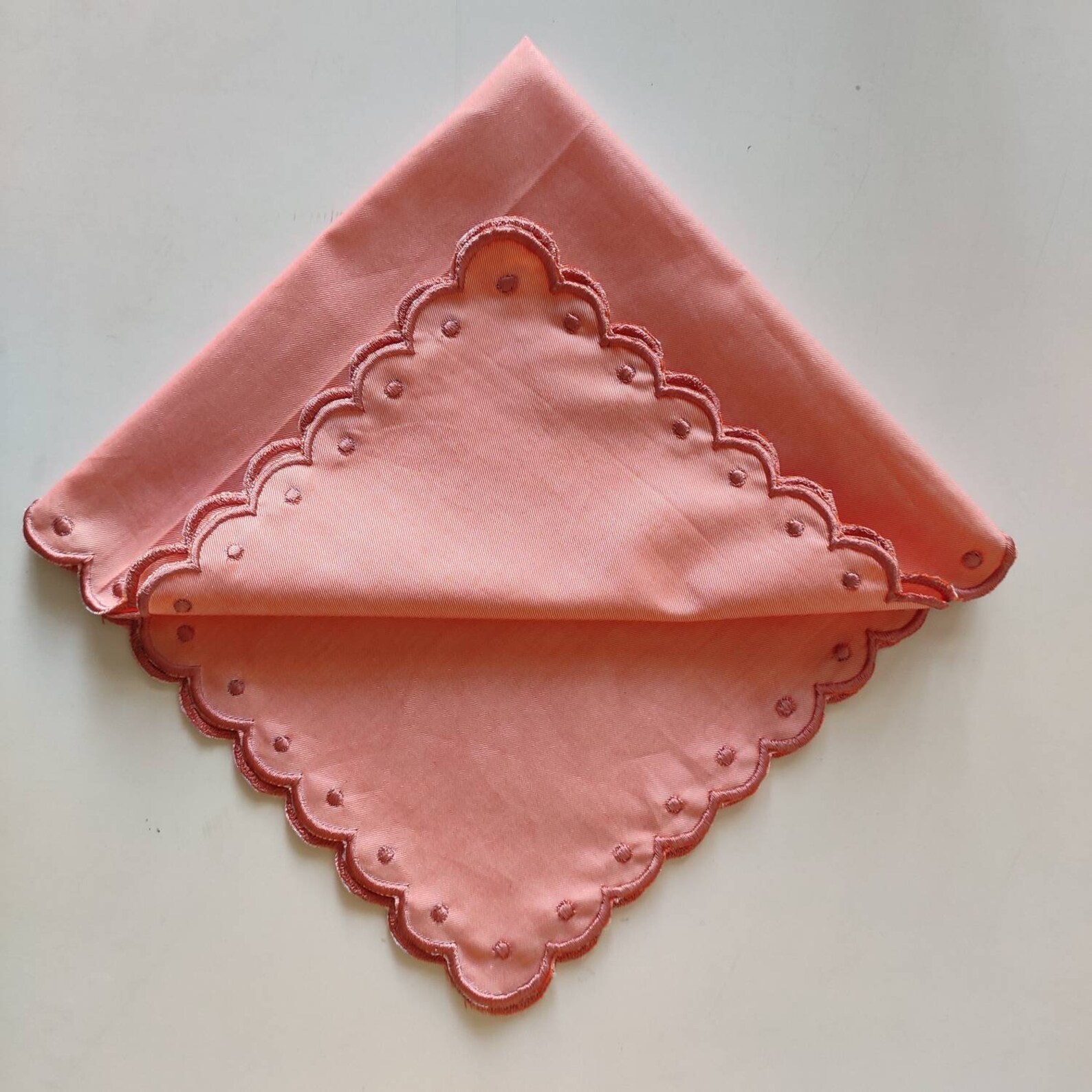 Scallop Cotton/linen Napkins placemats with Trimming lace Etsy