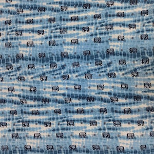 Elefant 100% Baumwolle Quilting Stoff Bulk Stock, Indien Blockprint Stoff, Stoff für Bettbezüge, Vorhänge, Kleider