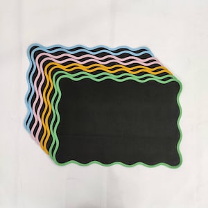 Black Table Linens PlaceMats Piping Mats and Cotton wave scallop cloth cocktail Placemats,fathers day gift