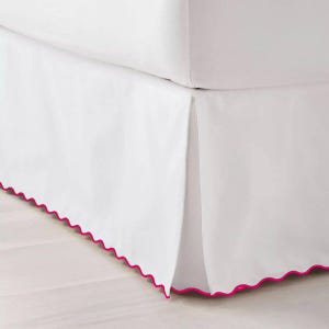 400TC Sateen Solid Cotton Border Frame Tailored Bed Skirt 3 sided ONLY
