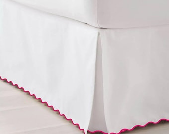 Sheetsnthings Bett-Rock Aus ägyptischer Baumwolle – 450tc, 38cm Länge, Split-Ecken, Weiß, Twin XL