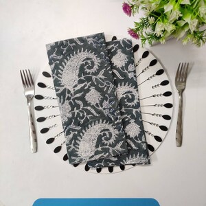 Cotton dinner napkins, indian cotton napkins, hand printed napkins, floral print napkins, table cloth napkins, bulk cotton cloth napkins
