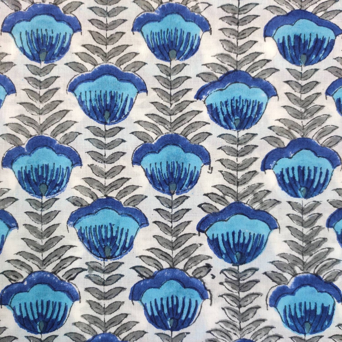 Blue Flower Cotton Napkins Cloth Napkins Fabric Napkins Etsy