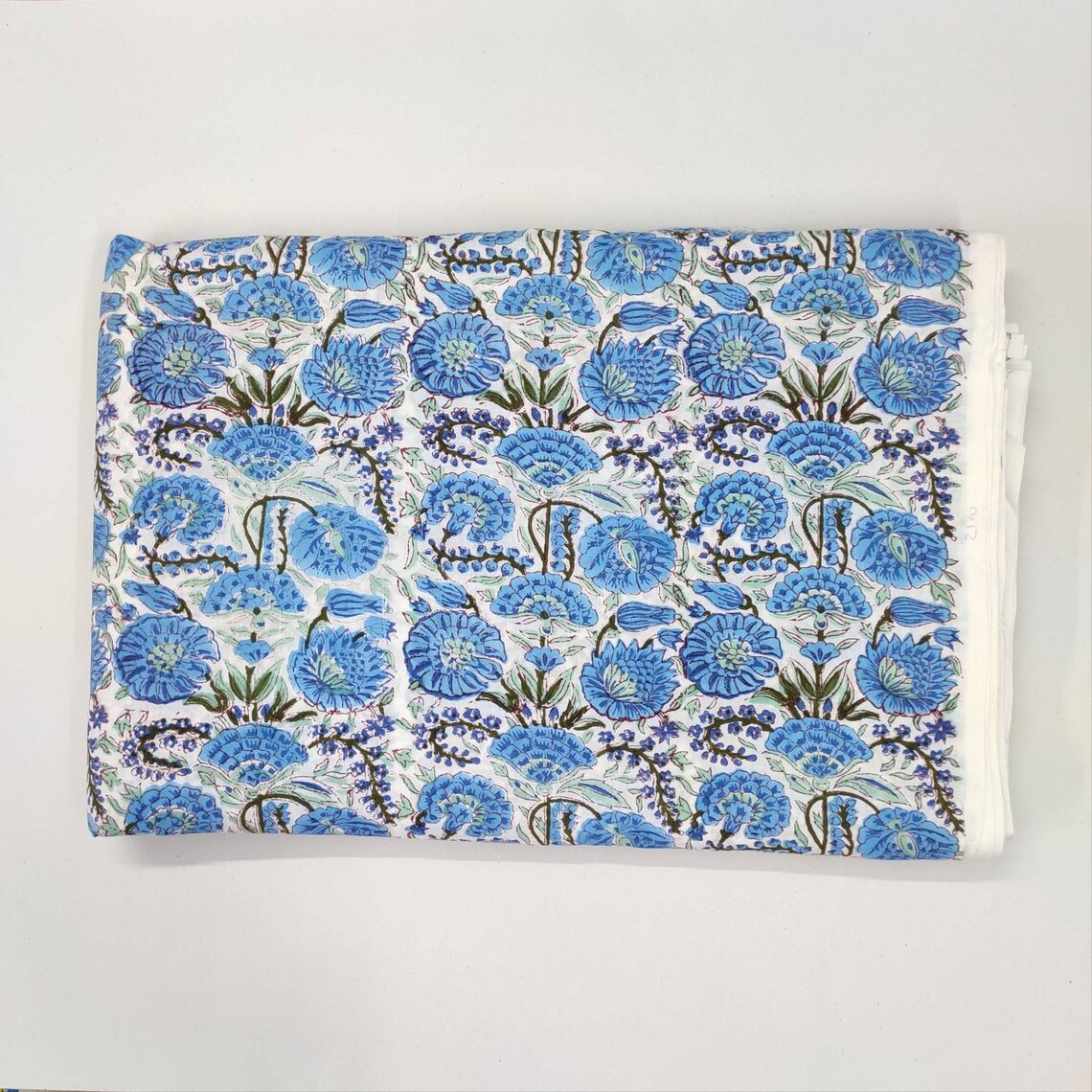 Light Dark Blue Floral 100 Cotton Quilting Fabric by the Etsy UK