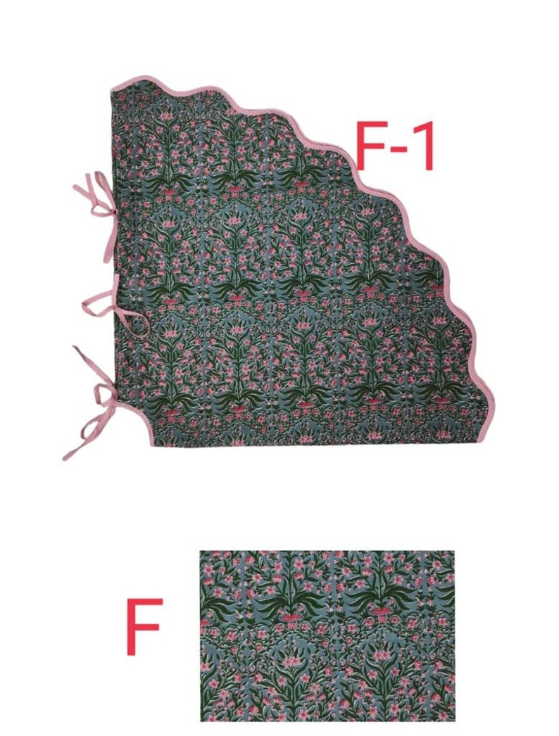 Christmas Scalloped piping green TREE skirt, printed tree skirt, striped tartan tree skirt, Christmas tree skirt image 10