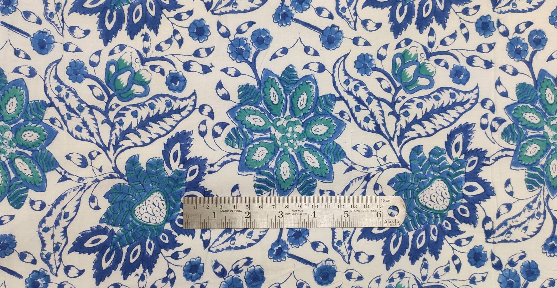 Hand Block Print Fabric 100 Cotton Quilting Fabric by the Etsy UK