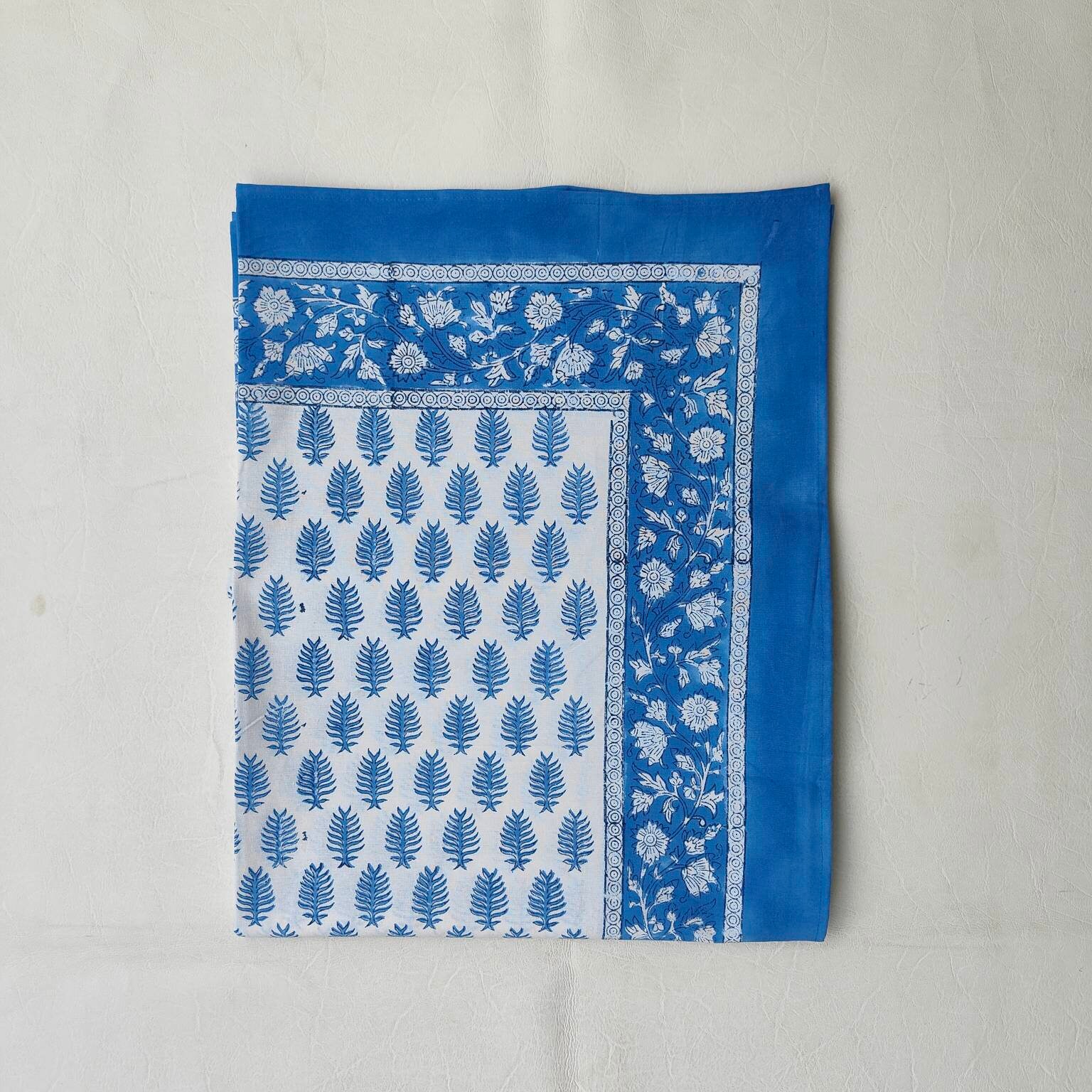 Blue and White Hand Block Print Tablecloth Table Cover India Etsy