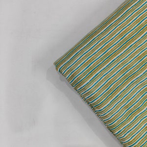 Rayures multicolores 100% coton Tissu matelassé par jardin, India Block Print Fabric, tissu pour housses de couette, rideaux, robes