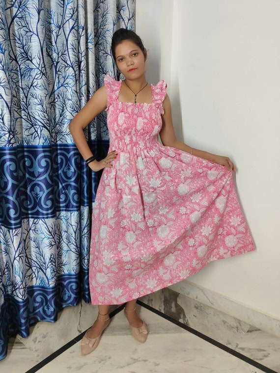 New cotton long frock sales