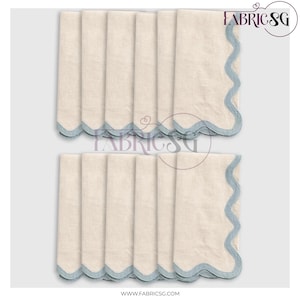 European Linen Scallop Edge Napkins