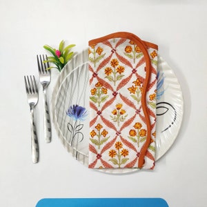 Cloth napkins, indian cotton napkins, party napkins, floral print napkins, table cloth napkins, bulk dinner napkins