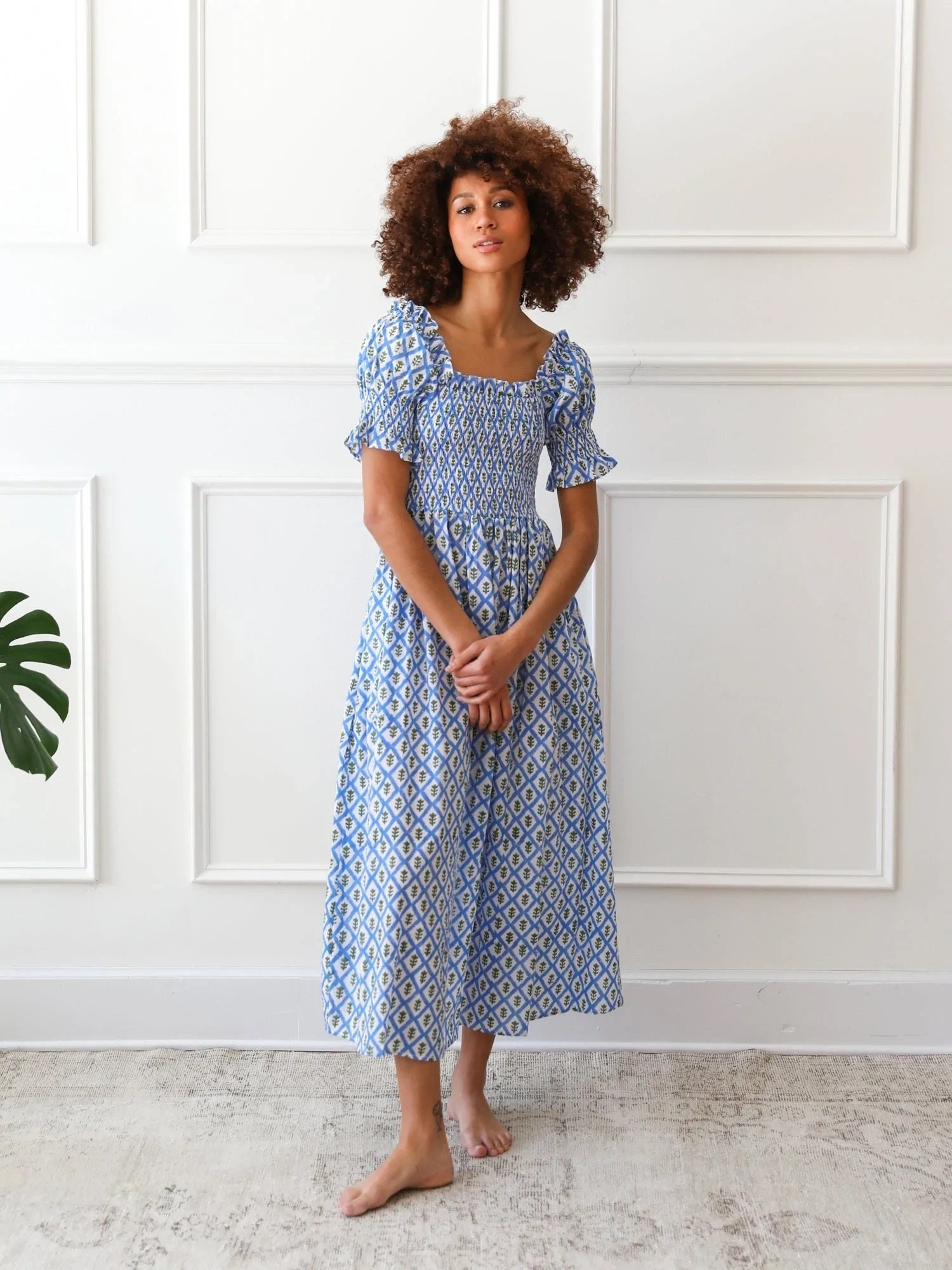 Nap Dress, Mille Cate Dress ,hand Block Printed Bridesmaid