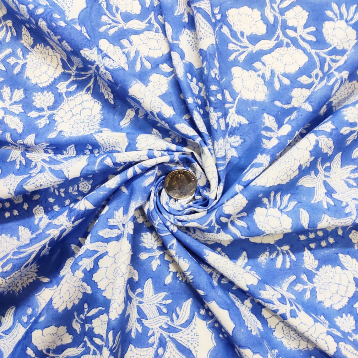 Hand Block Print Fabric 100 Cotton Quilting Fabric by the Etsy