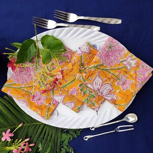 Cotton Napkin, Fabric Face Mask, Facemask, Dinner Cocktail Cloth Table Printed Napkin Set,Bandana Wedding gifts image 9