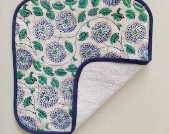personalized gifts Bath Hand Face Towels Various Colours Sizes, Block Printed Towel, Set of 2
